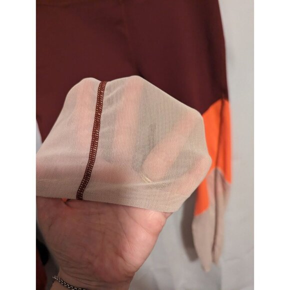 Fabletics Zone High Waisted Legging Large/XL Burgundy Rust Desert Rose Pant - Picture 4 of 16